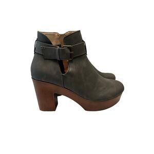 EUC Wonderly Cobie Gunmetal Gray Chunky Platform Ankle Boots Size 7M
